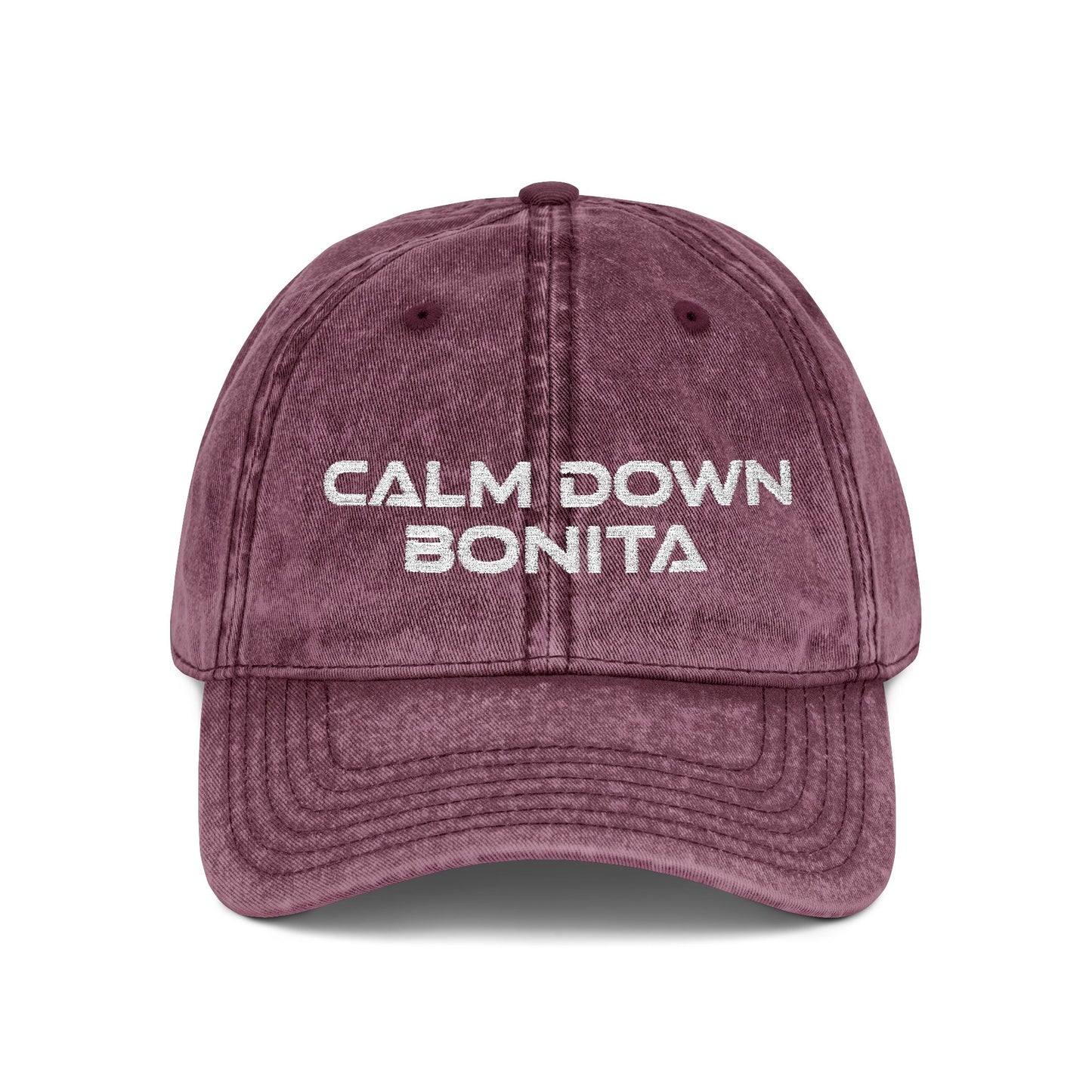 CALM DOWN BONITA CAP - Embroidered Vintage Baseball Hat