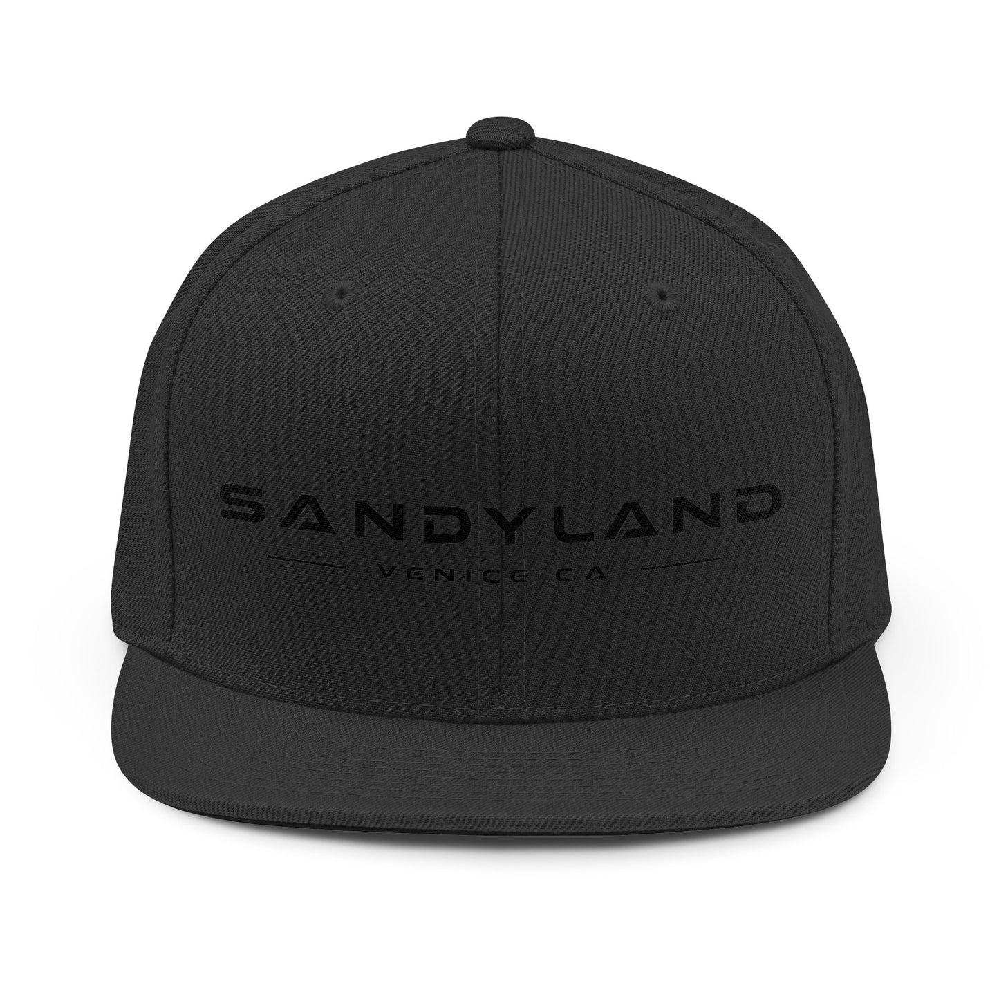 SANDYLAND VENICE CA  — Embroidered Flat-Brim Cap