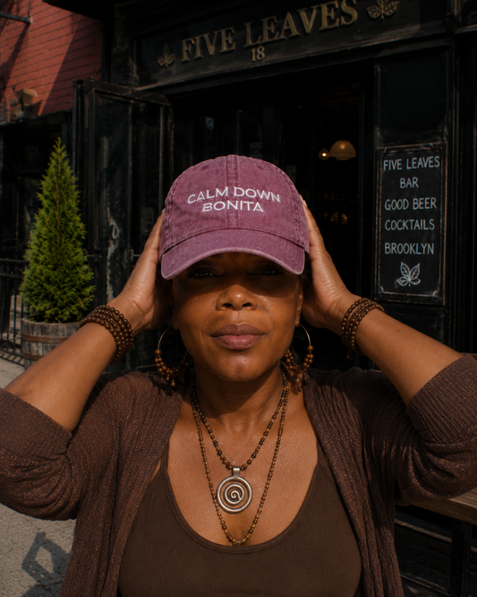 CALM DOWN BONITA CAP -| Embroidered Vintage Baseball Hat