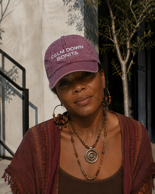 CALM DOWN BONITA CAP - Embroidered Vintage Baseball Hat