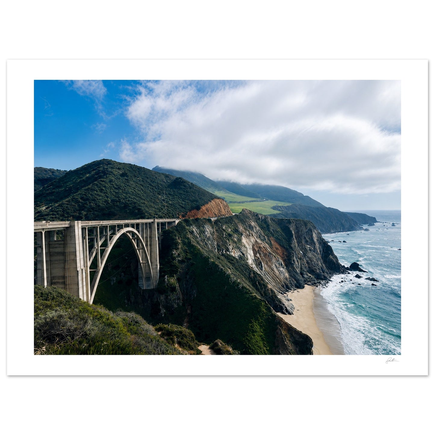 The Most Photographed Bridge IN California SandyLAND art print by Sandra Molin