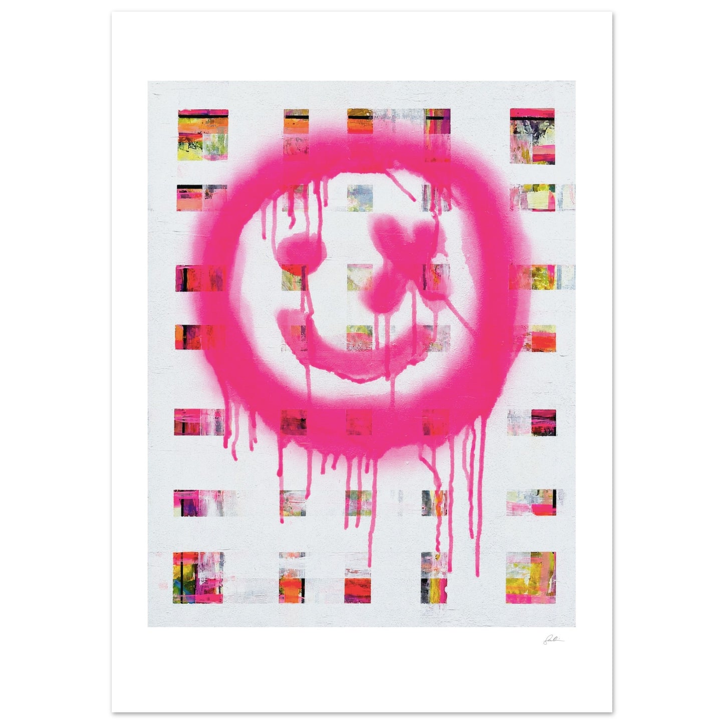 The Smiley X NO 1 SandyLAND art print by Sandra Molin