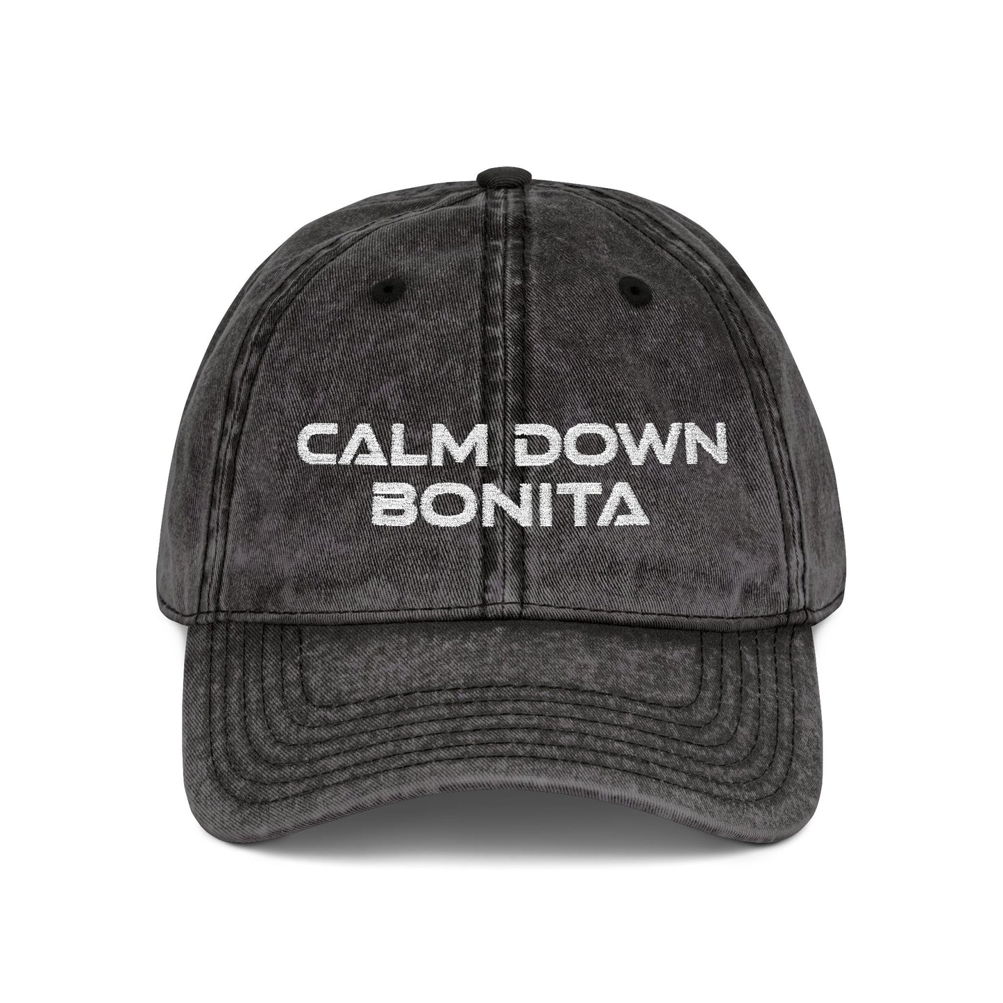 CALM DOWN BONITA CAP - Embroidered Vintage Baseball Hat