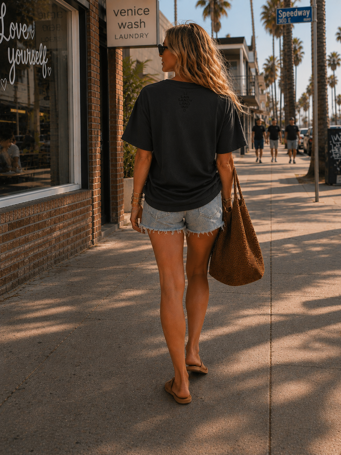 SANDYLAND Box Tee — Minimalist Beach Logo T-Shirt