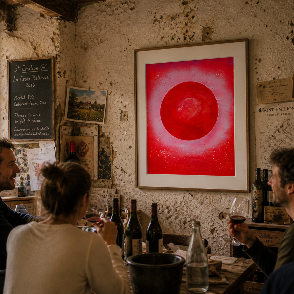 Red Circle SandyLAND art print by Sandra Molin
