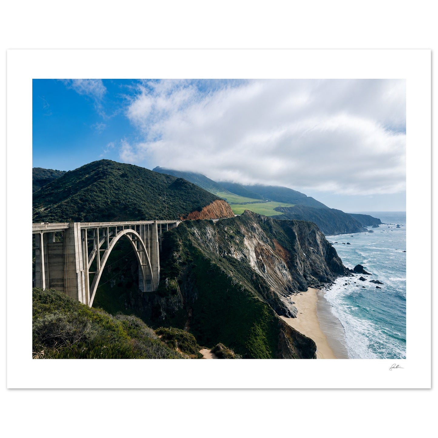 The Most Photographed Bridge IN California SandyLAND art print by Sandra Molin